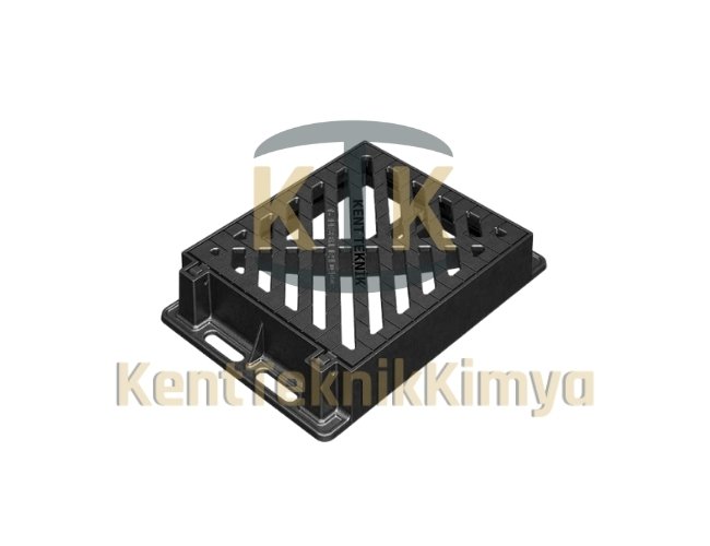 AK-DIT-5070-D400 Döküm Yağmursuyu Izgara Takımı 450x525 (D400)