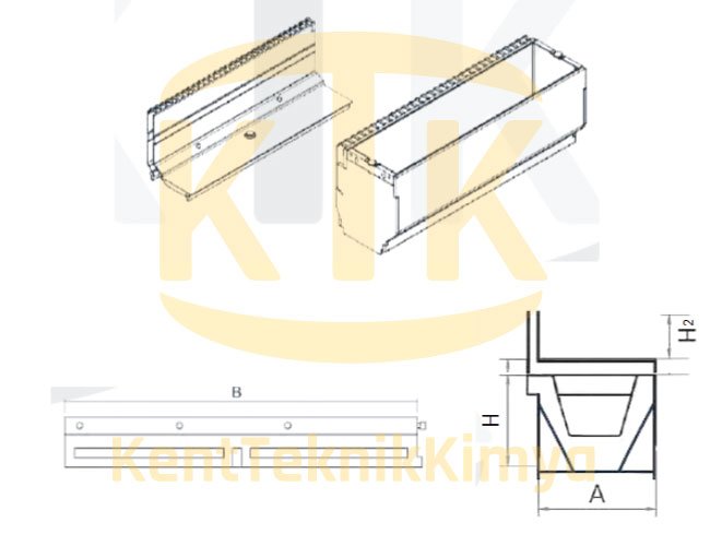 AK-FDK-5070-B125 Fuga Drenaj Kanalı 200x500x70 (B125) görsel 3